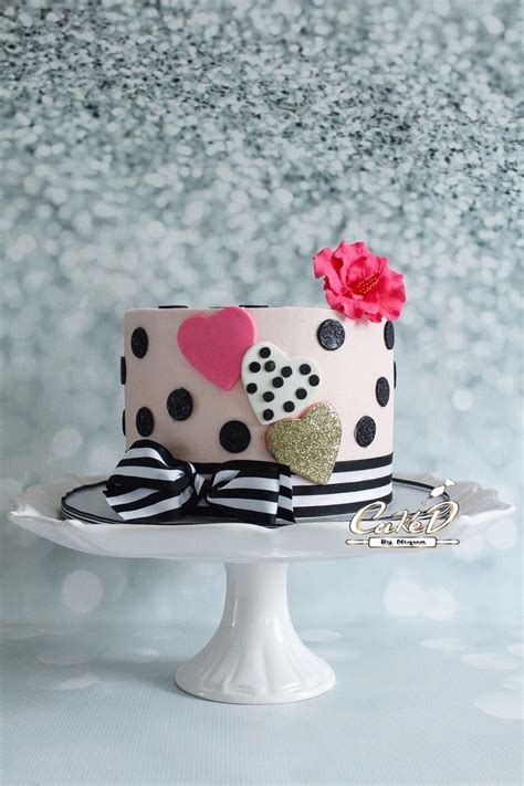 kate spade inspired birthday cake